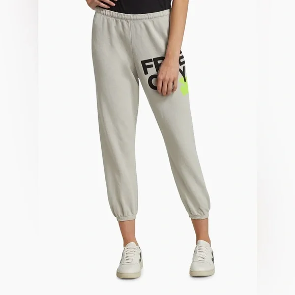 ✨FREECITY Logo Cotton Sweatpants in Stardust Size XS NWT - Picture 2 of 16